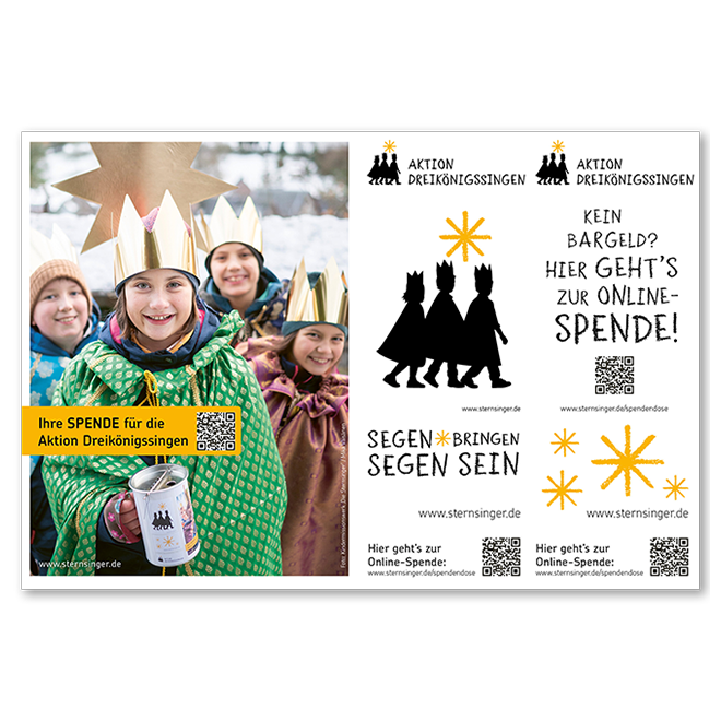 Aufkleber Spendendose - 5er Bündel