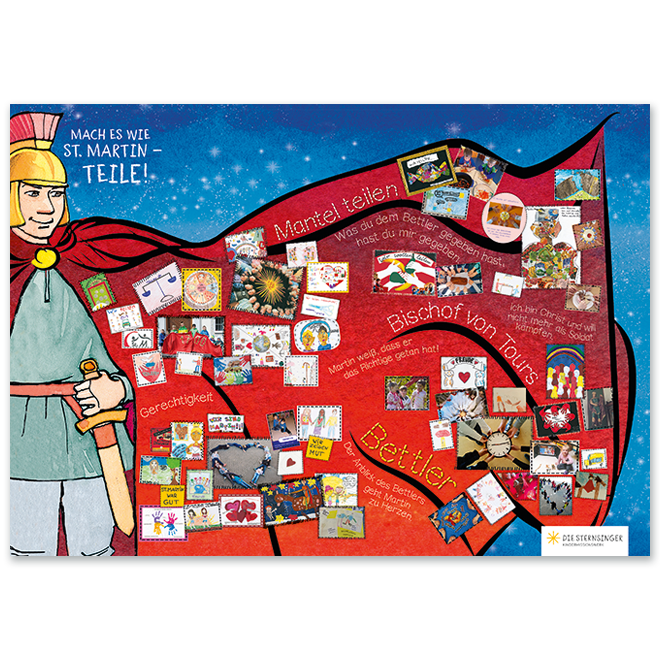 Plakat: Mach es wie Sankt Martin - teile!
