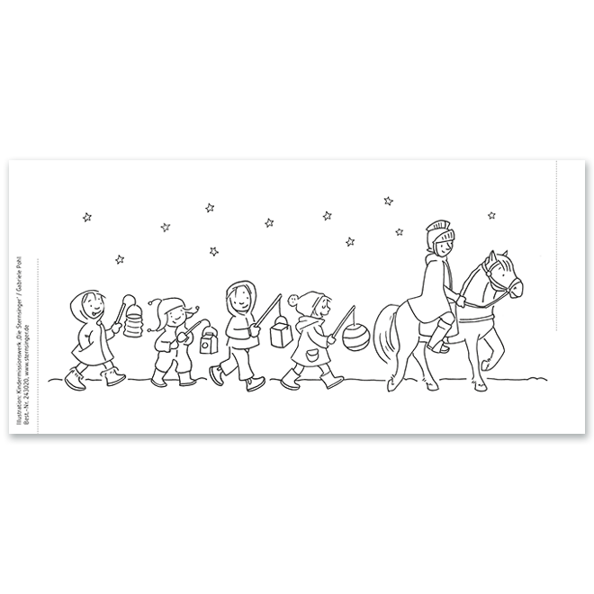 Teelichtbanderole: Martinsumzug - 10er Set