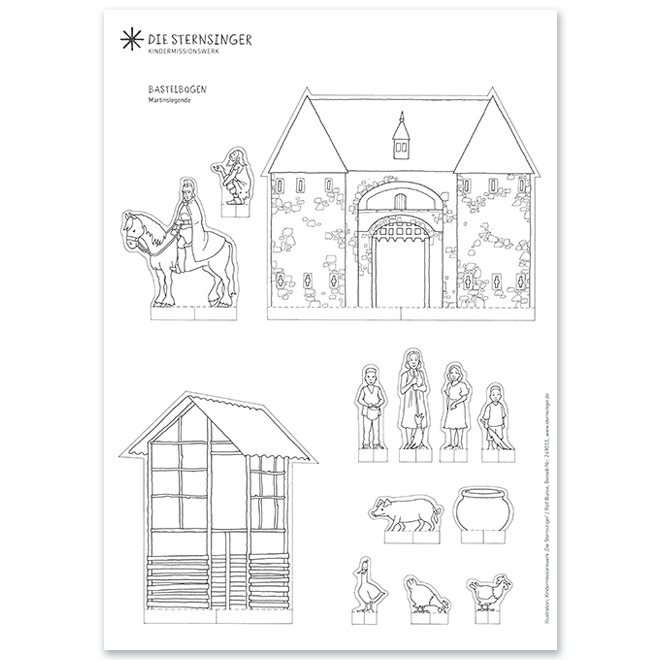Bastelbogen: Martinslegende 