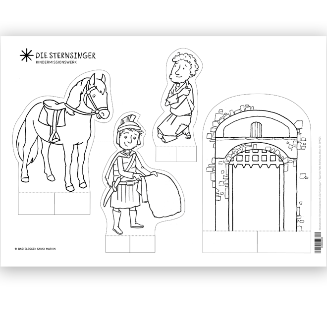 Bastelbogen: Sankt Martin - 10er Bündel